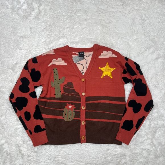 DISNEY PIXAR TOY STORY WOODY & JESSE WESTERN CARDIGAN BOXLUNCH - Picture 1 of 10
